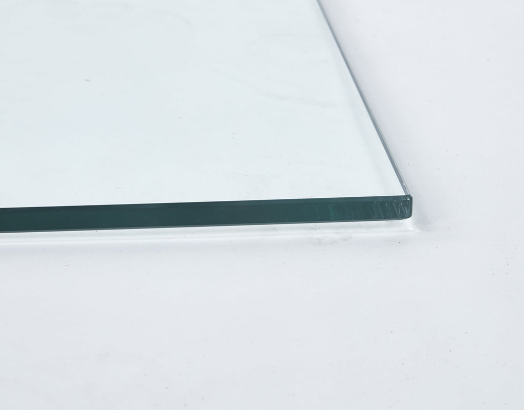 Tempered Clear Glass Top 80CM Square Dining Table