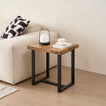 Walnut Night Stand, MDF Side Table with Metal Legs