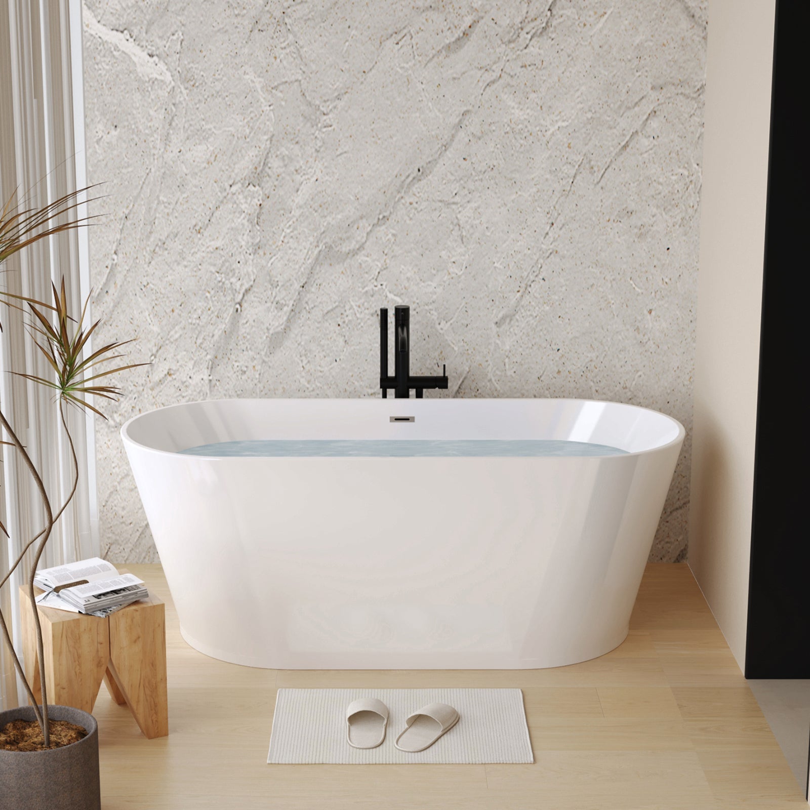 59" Acrylic Freestanding Bathtub
