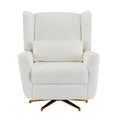 Power Recliner Chair Swivel, Boucle Upholstered