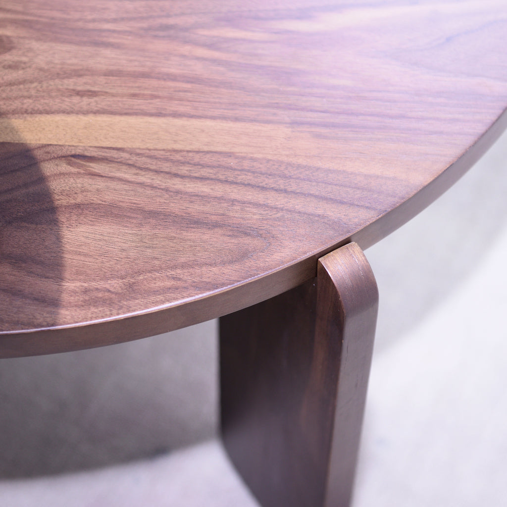 32.68 Inch Nesting Round Wood Coffee Table with End Table Set of 2