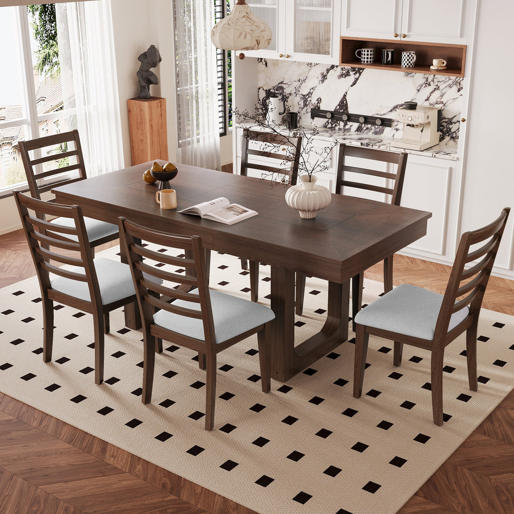 7-Piece Extendable Dining Table Set