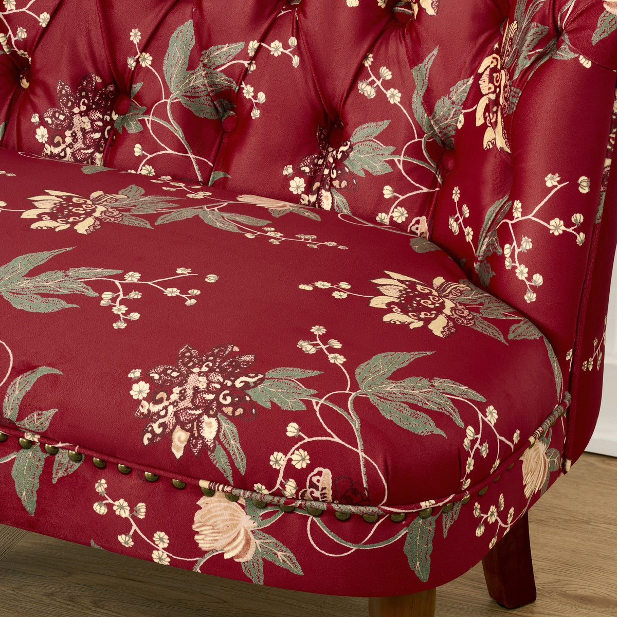 European Style Sofa Chair in Wine Red
