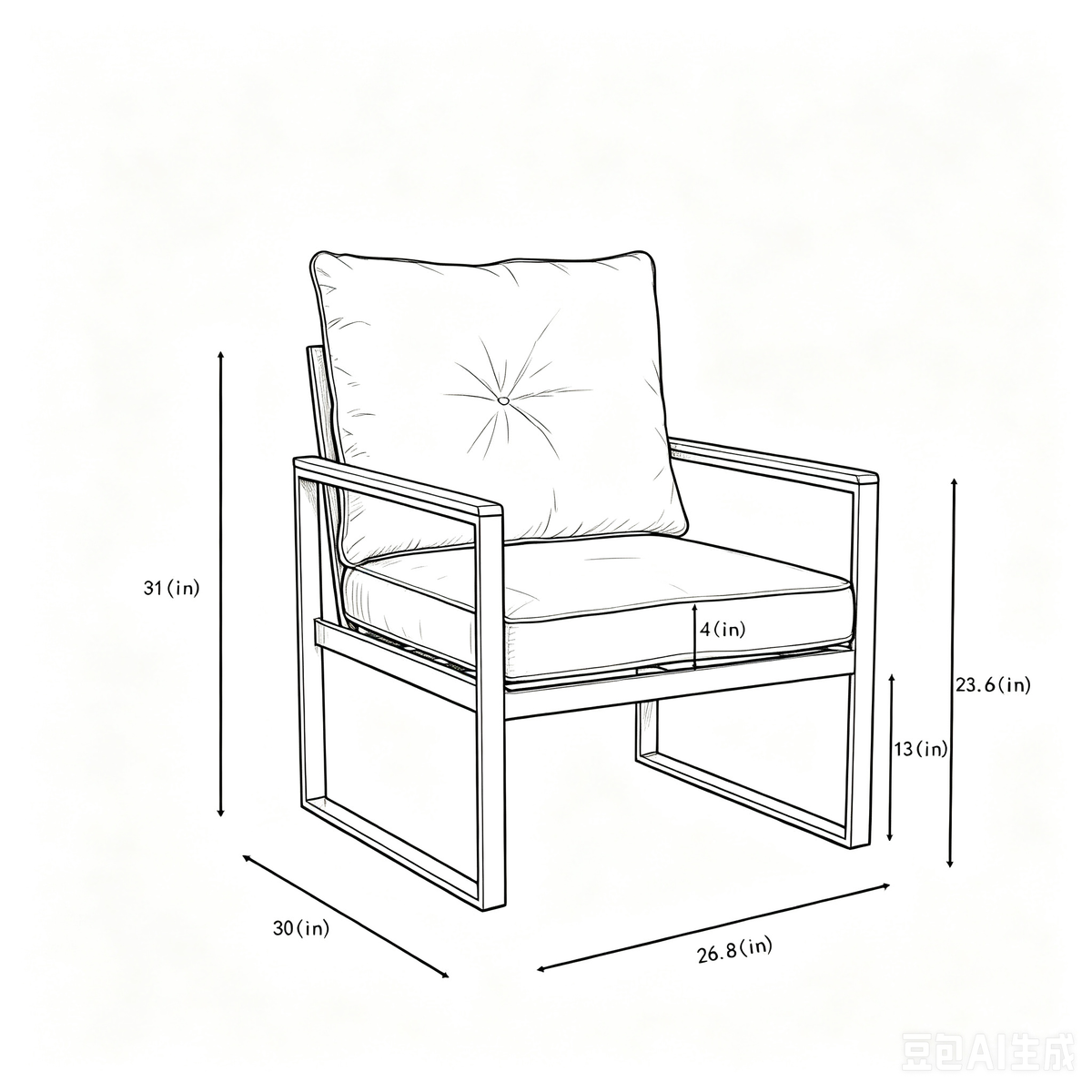 Oversized Steel Outdoor Conversation Set