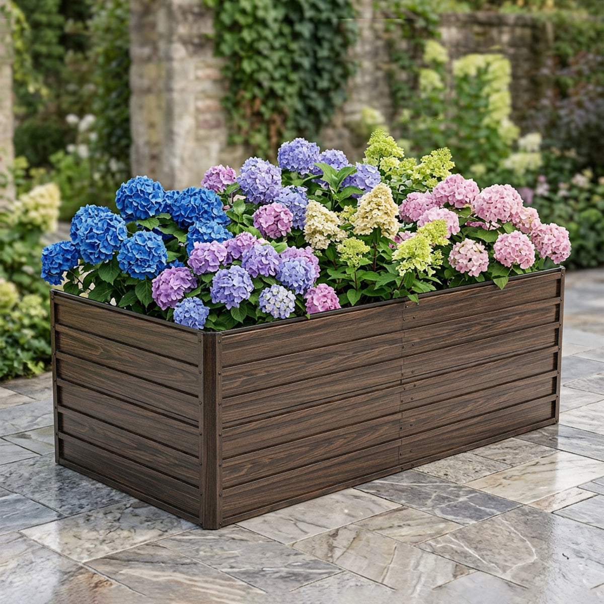 Metal Elevated Planter Box – 74.6"x35.4"x25"