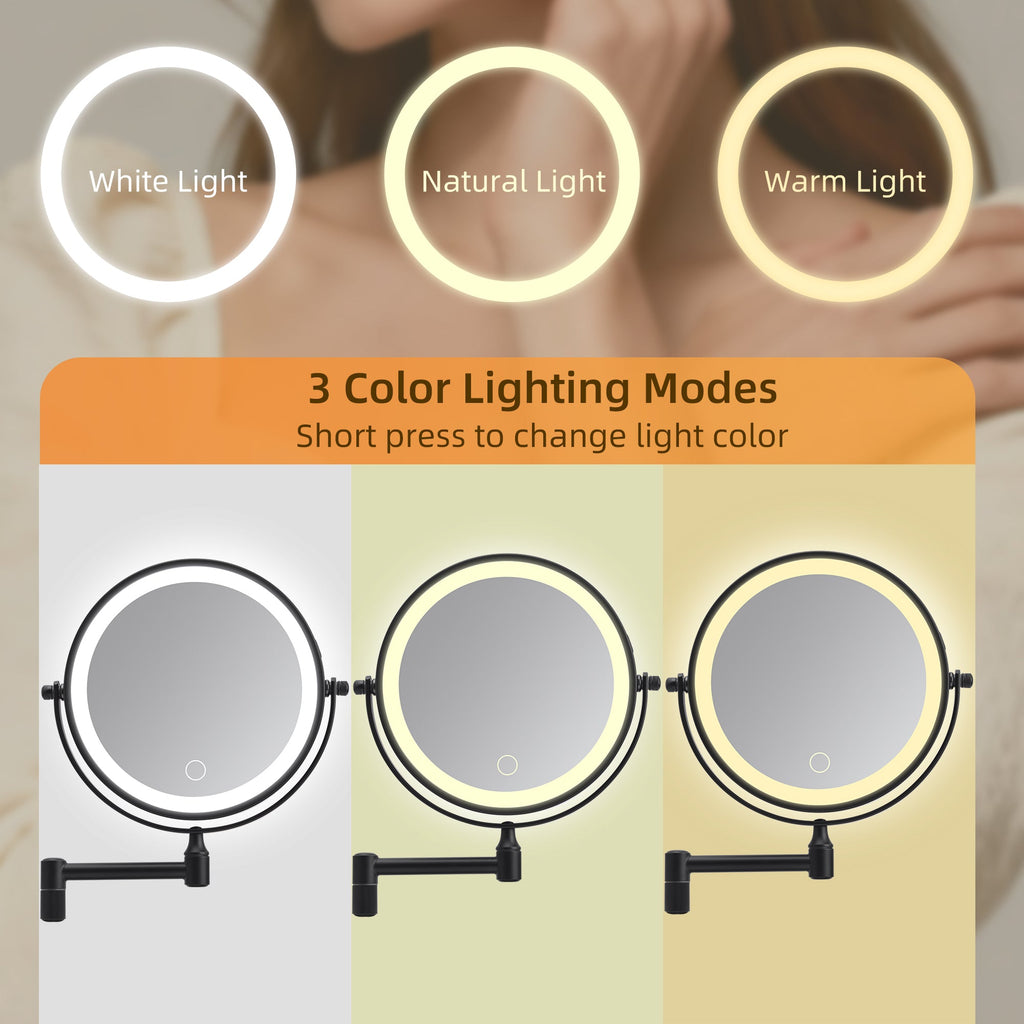Rechargeable Wall Mounted Makeup Mirror