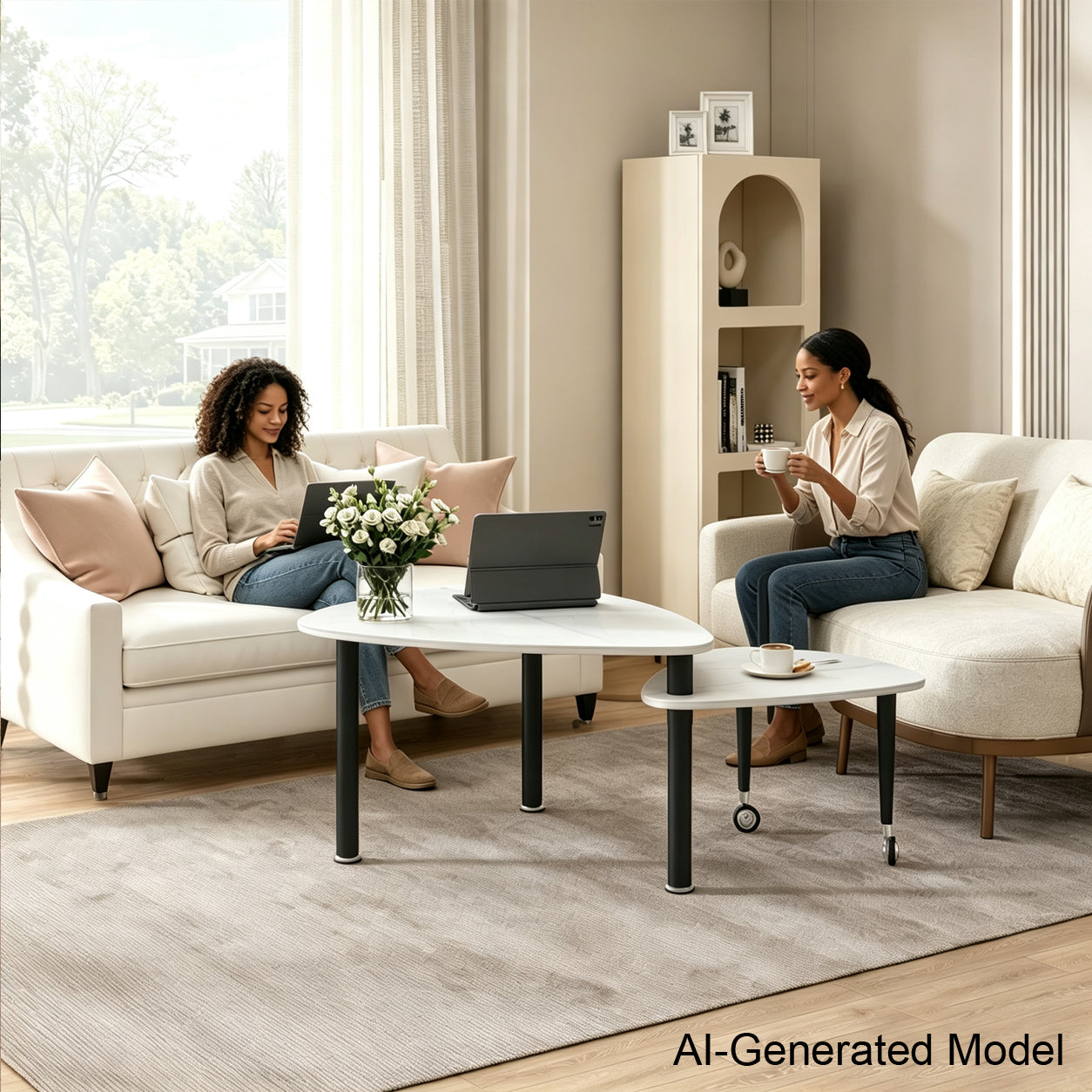 360 Degree Rotatable Coffee Table