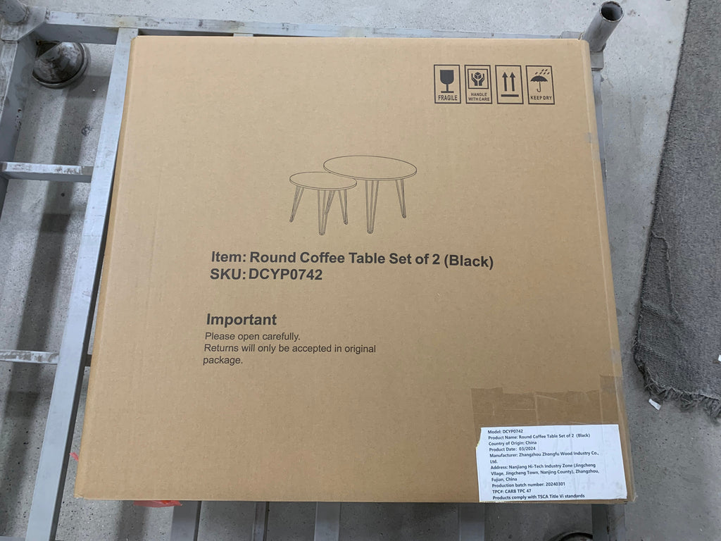 27.56'' Round Nesting Coffee Table Set of 2