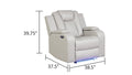 Benz LED & Power Recliner 3 Pc Set in Faux Leather