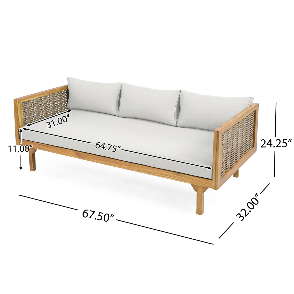 Wicker Patio Furniture Set Outdoor Rattan Sectional