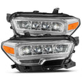 AlphaRex 16-20 Toyota Tacoma NOVA LED Projector Headlights Plank Style Chrome w/Activation Light 880706 *Discontinued