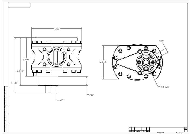 Aeromotive Fuel Pump, Spur Gear, 3/8 Hex, 1.55 Gear, Steel Body 32gpm NITRO