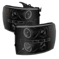 Spyder Chevy Silverado 1500 07-13 Projector Headlights CCFL Halo LED Blk Smke PRO-YD-CS07-CCFL-BSM 5078735