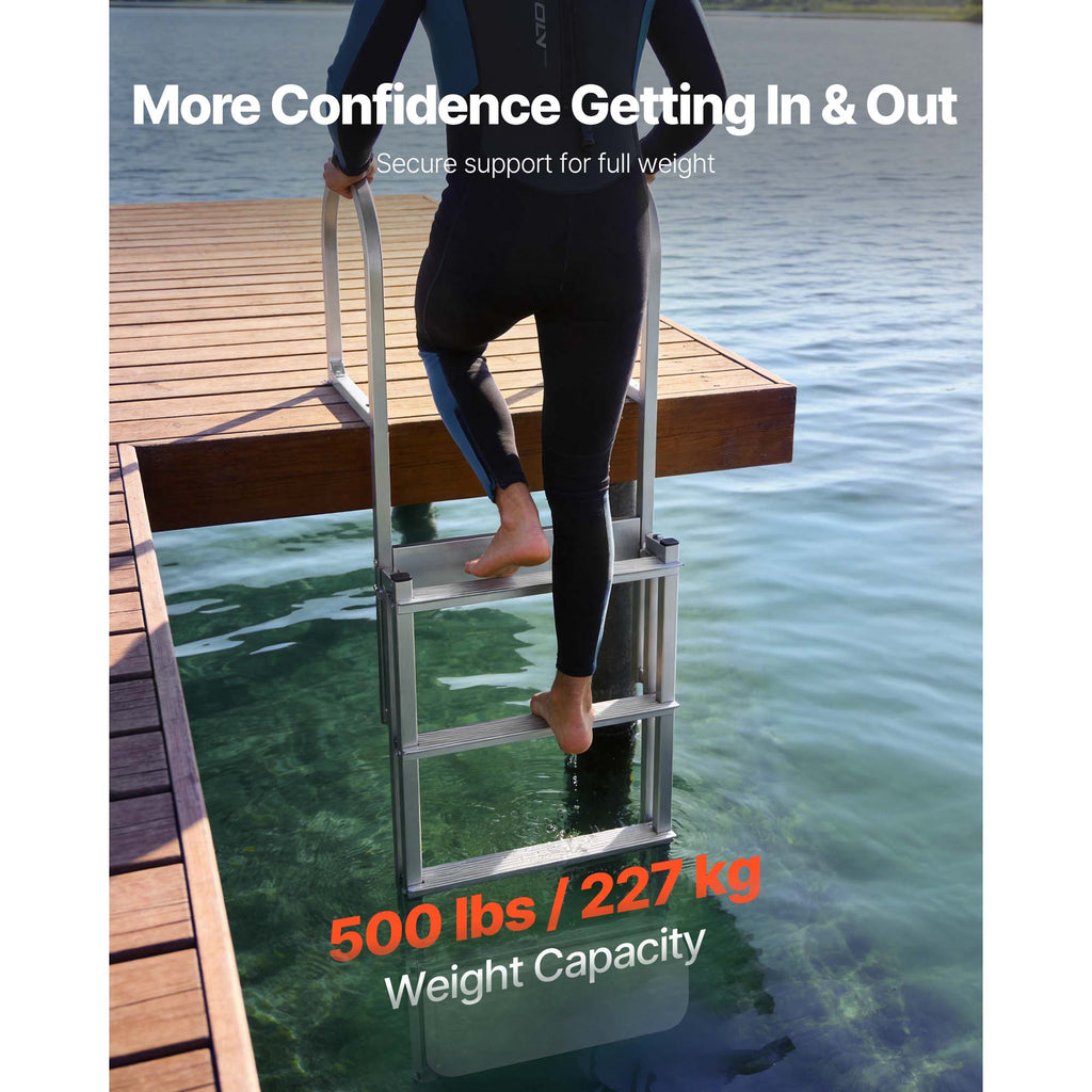 Retractable Dock Ladder with Auto-Lift Float