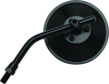 BikeMaster 4in Adjustable Round Mirror 10mm - Each - Black 600801