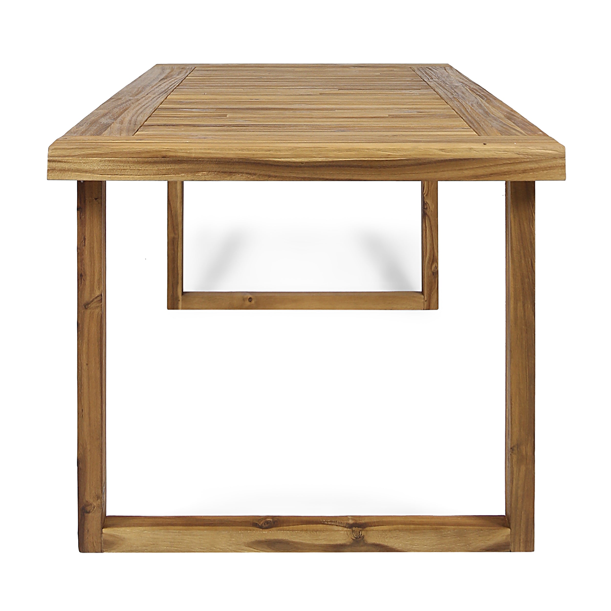 Outdoor 69" Acacia Wood Dining Table, Sandblast