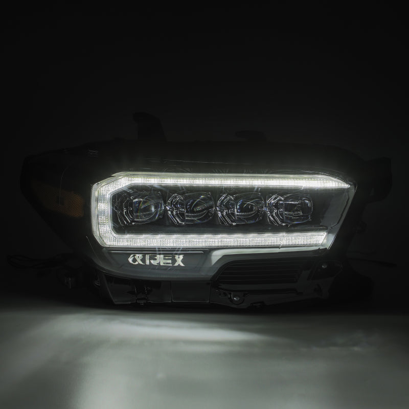 AlphaRex 16-20 Toyota Tacoma NOVA LED Projector Headlight Plank Style Alpha Black w/Activation Light 880705 *Discontinued