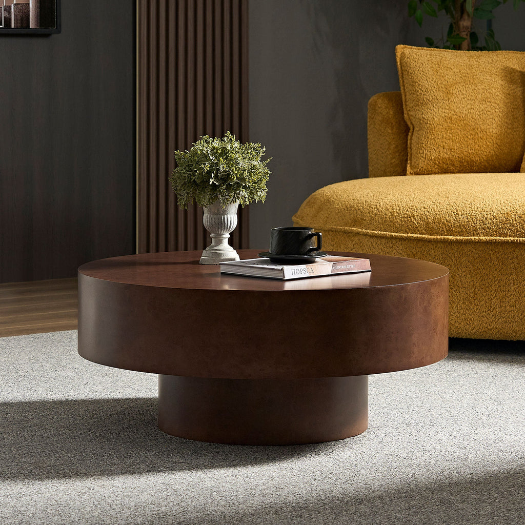 Faux Burl Wood Pattern Decal Coffee Table