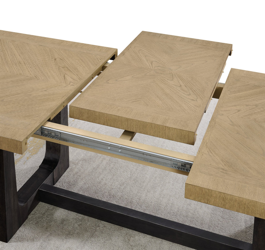 Caramel and Cocoa Trestle Dining Table