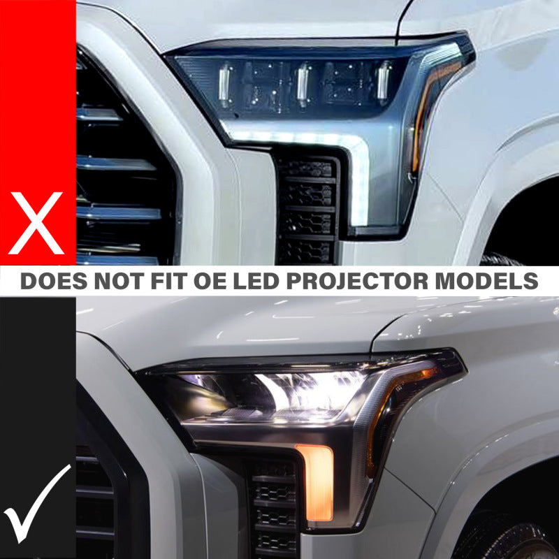 ANZO 22-24 Toyota Tundra (w/Factory LED Refl. & OE Bumper) Z-Series Full LED DRL Vent Lights - Pair 511089X