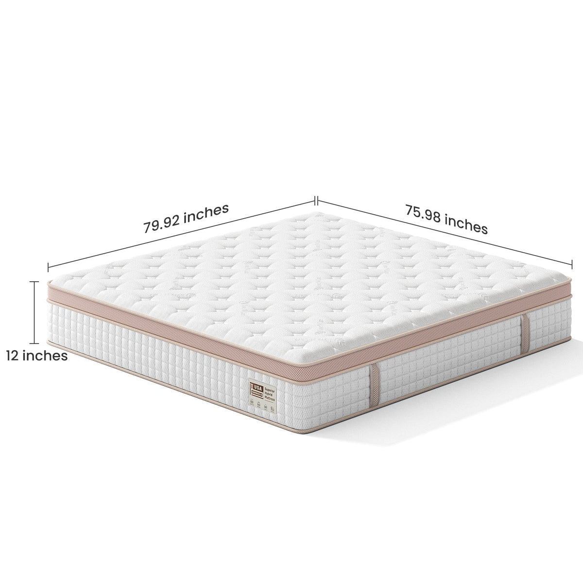 12 Inch Firm Hybrid Mattress – King Size
