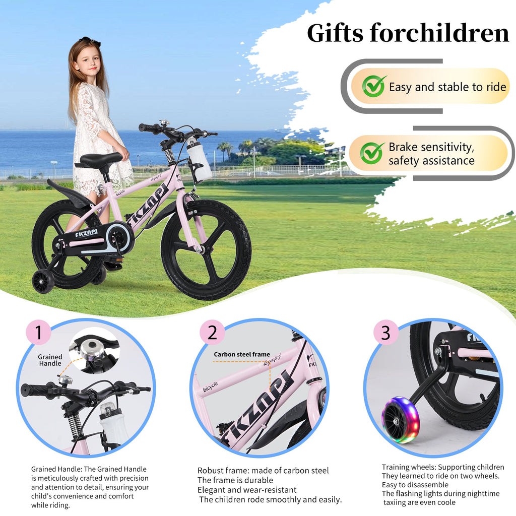 16 Inch Kids Bike – High Carbon Steel Frame & Adjustable Seat