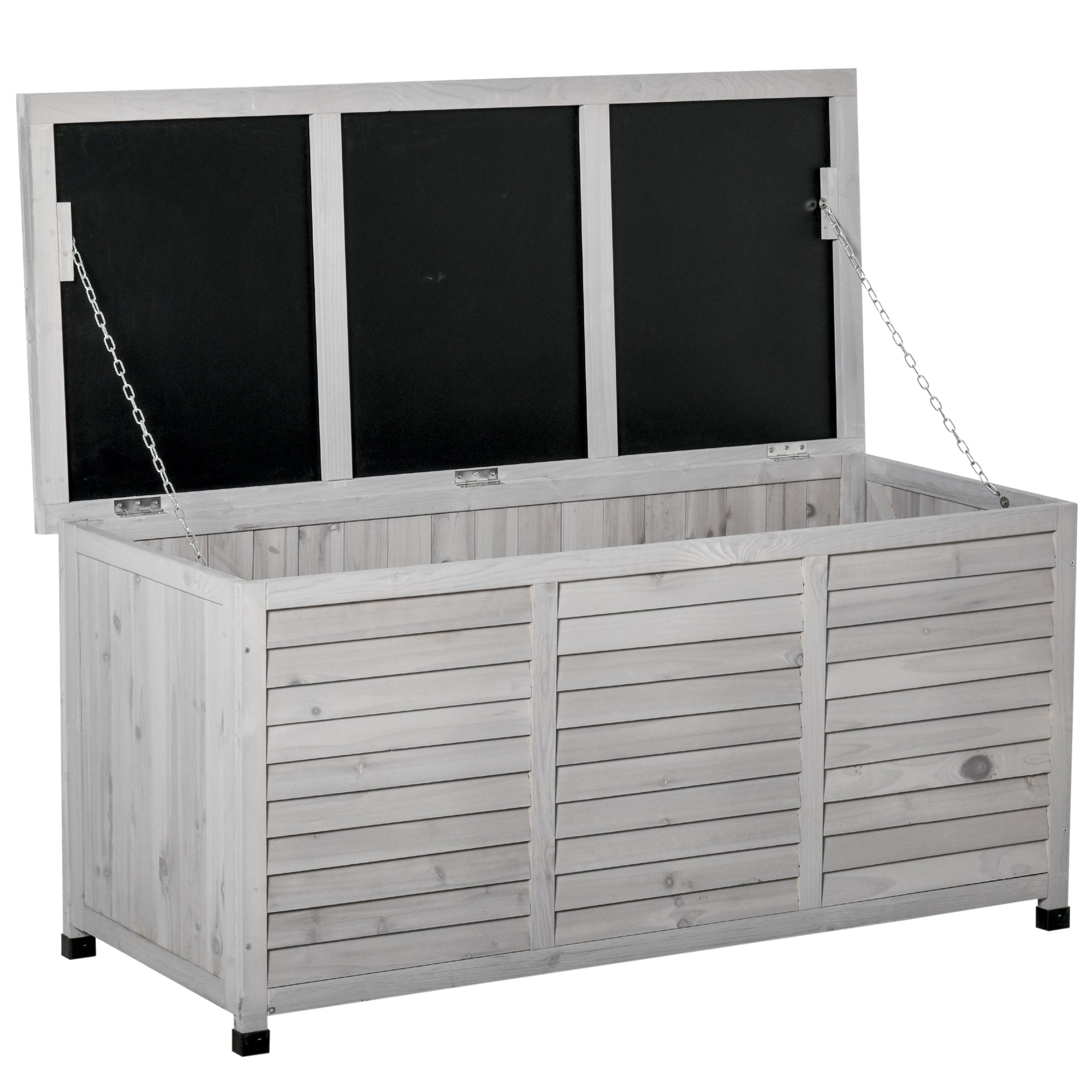 Outsunny 75 Gallon Wooden Deck Box