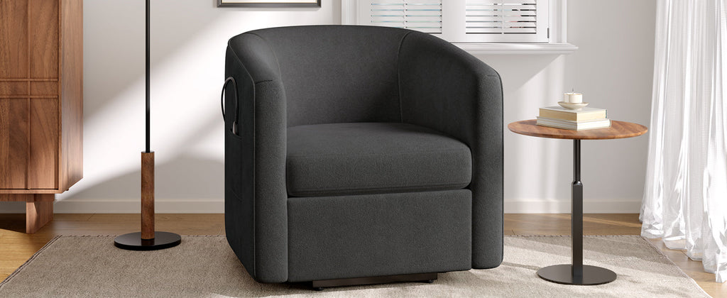 Power Lift Recliner Barrel Shape Recliner Chair