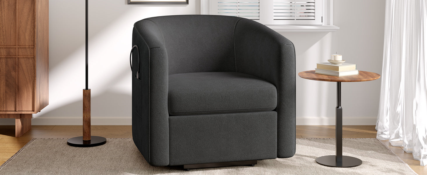 Power Lift Recliner Barrel Shape Recliner Chair