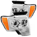 AlphaRex 09-14 Ford F-150 LUXX LED Proj Headlights Plank Style Chrome w/Activ Light/Seq Signal/DRL 880178 *Discontinued
