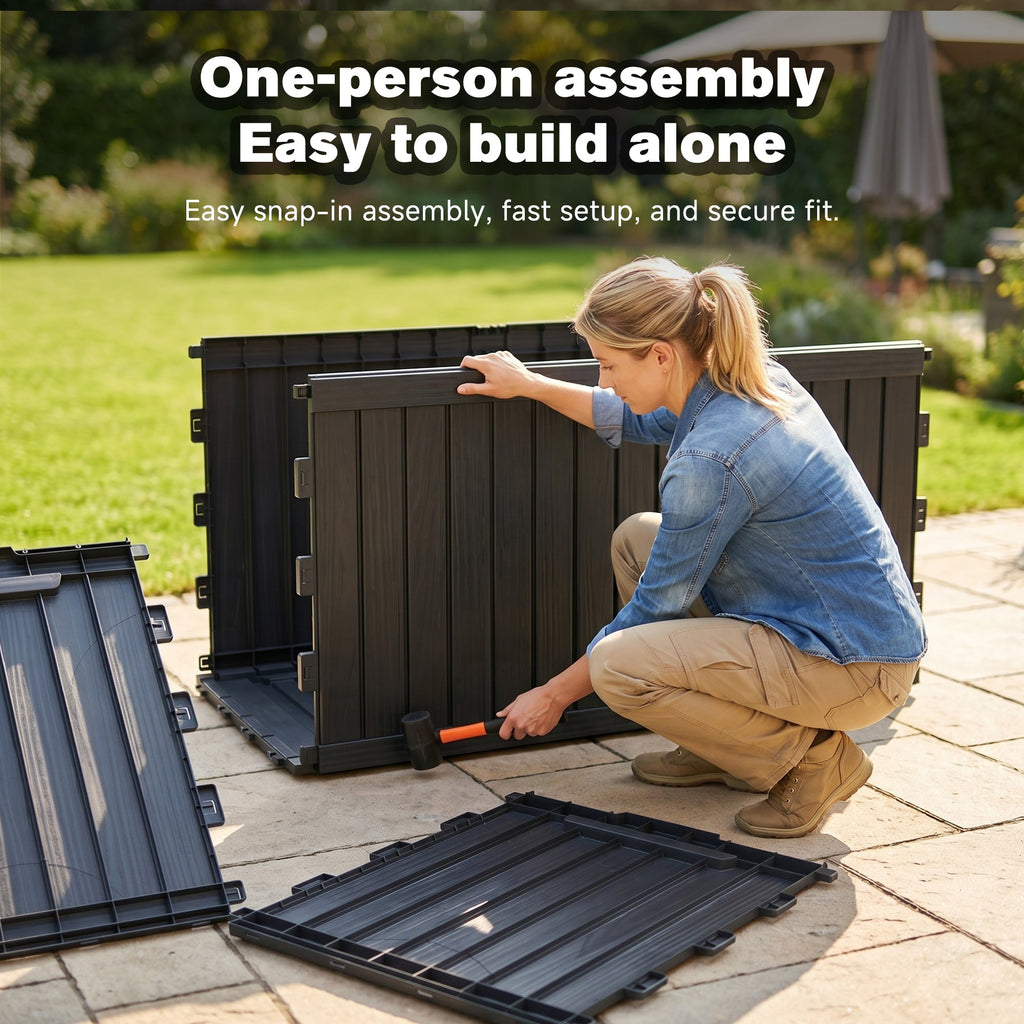 180 Gallon Large Outdoor Storage Deck Box