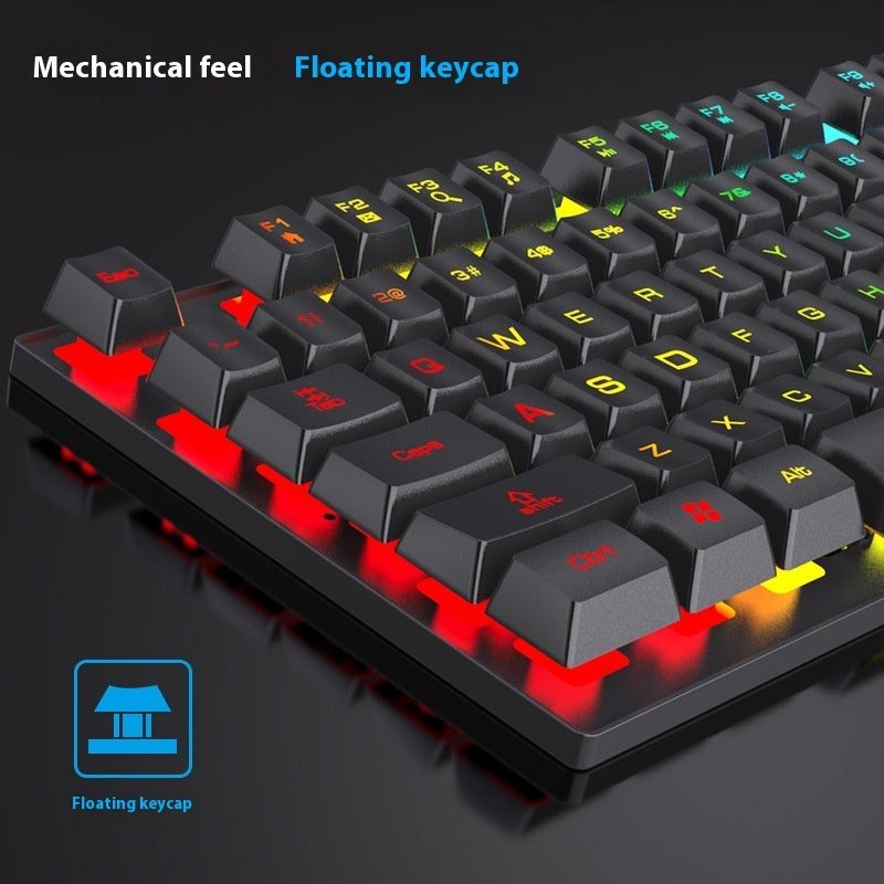 Household Portable 104 Key Back Light Keyboard For Gamers Mouse