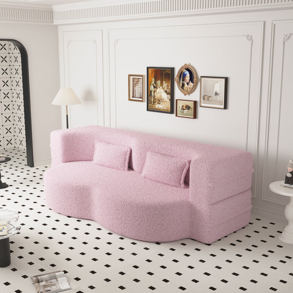Modern Floor Sofa With 2 Pillows