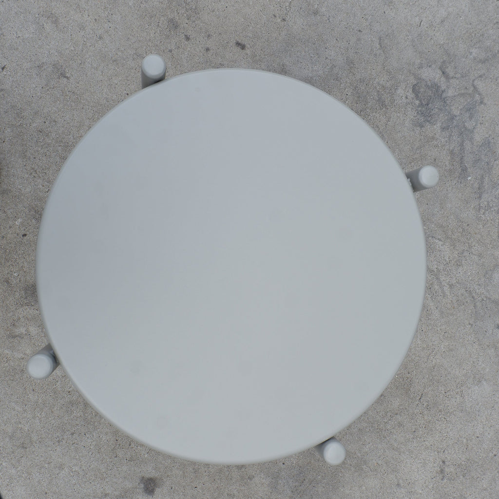 Metal Round Side Table with 2-Tier Design