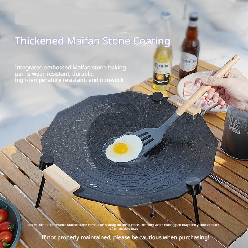 Polygonal Thick-coated Non-stick Outdoor Baking Pan