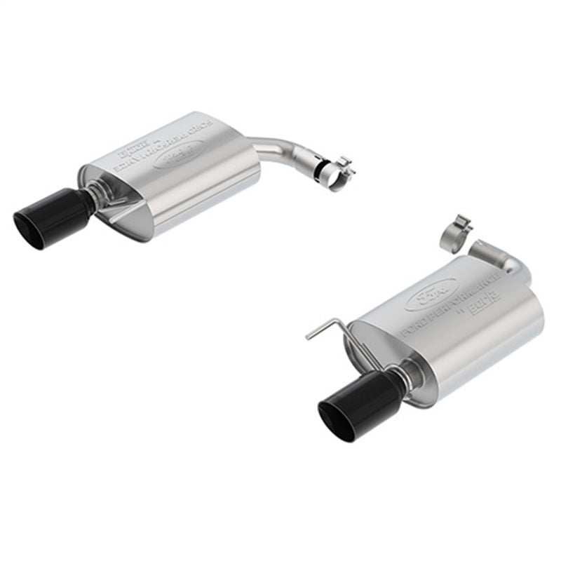 Ford Racing 2018 Mustang 2.3L Ecoboost Touring Muffler Kit - Black Chrome Tips M-5230-M4TBA