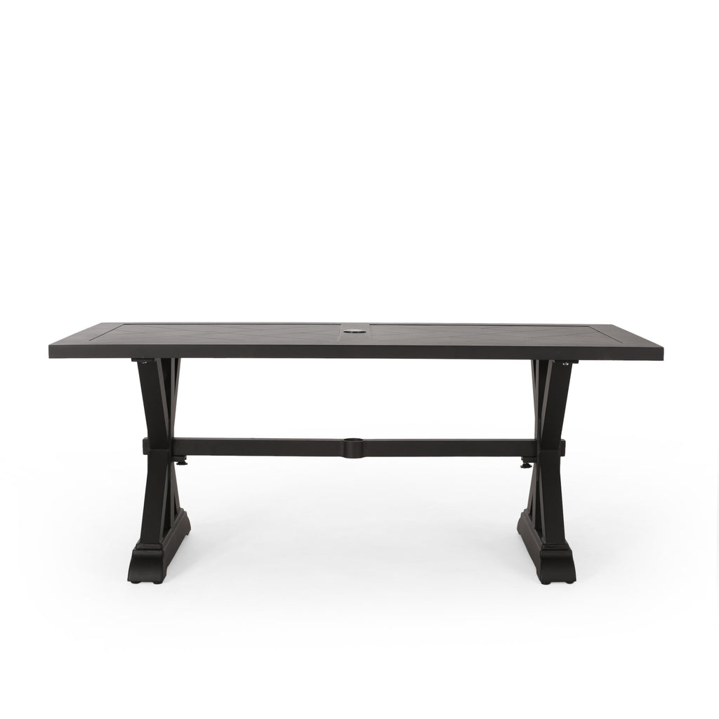 Outdoor Aluminium Dining Table, Antique Matte