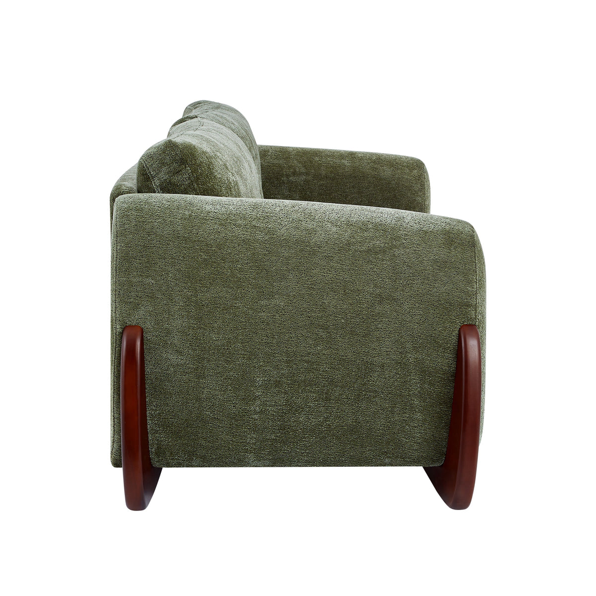 89"L Olive Chenille Sofa