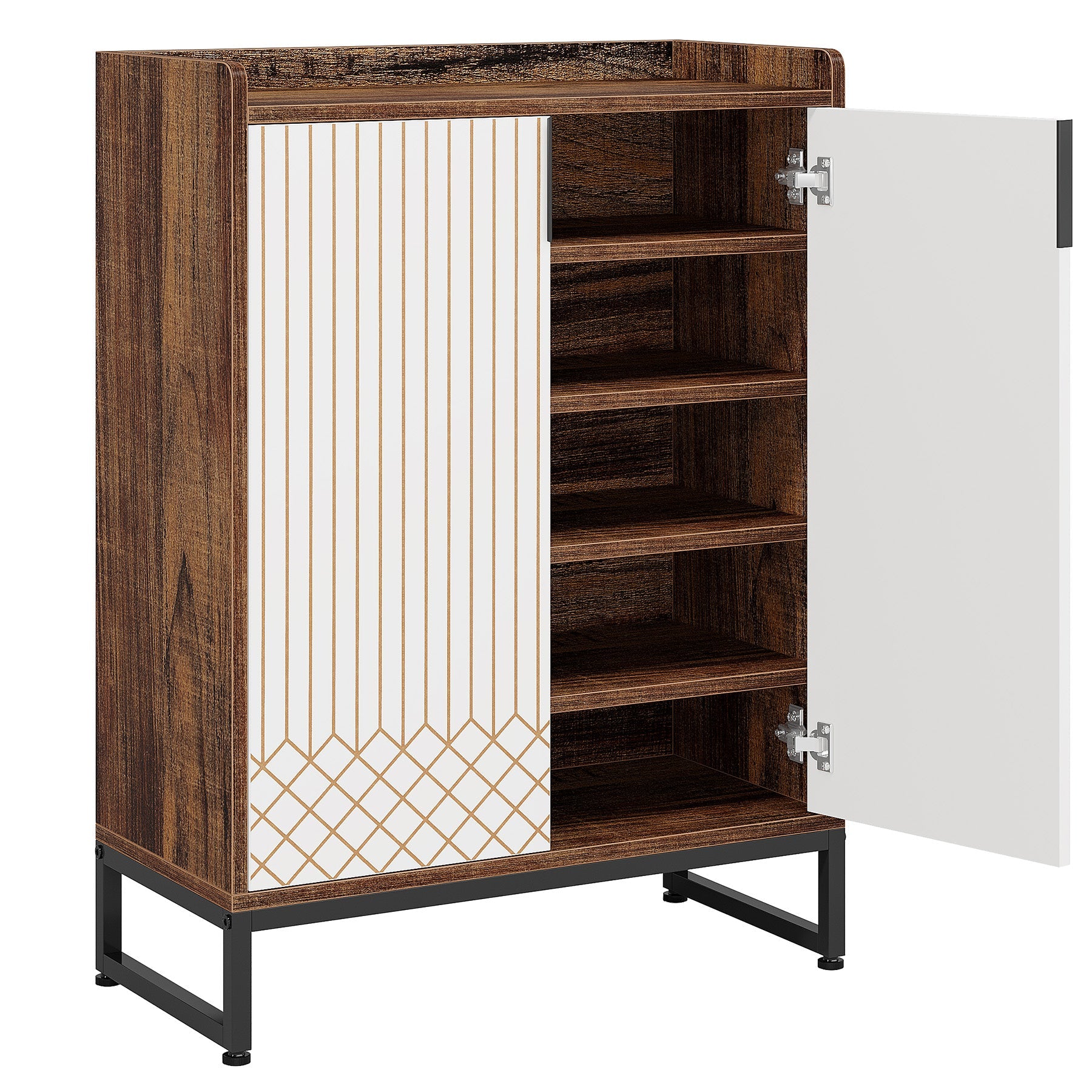 29.52" Brown Shoe Cabinet