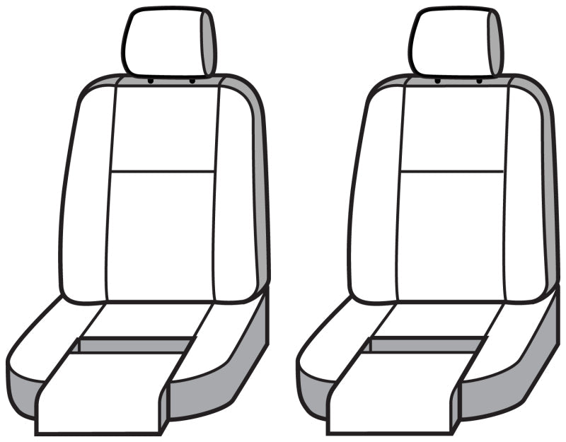 Covercraft 22-23 Jeep Grand Wagoneer (w/o Headrest) Polycotton SeatSaver Front Seat Covers - Gravel SSC3505CAGY