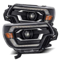 AlphaRex 12-15 Toyota Tacoma PRO-Series Projector Headlights Plank Style Black w/DRL 880749 *Discontinued