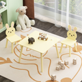 Kids Table and Chair Set with 2 Bunny Chairs