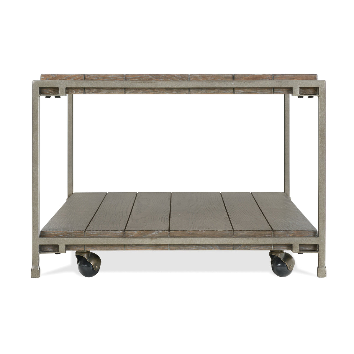 Corbeta 3-Piece Metal Frame Wood Living Room Coffee Table and 2 End Tables Set