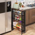 20" Slim 4-Tier Rolling Utility Cart with Wheels