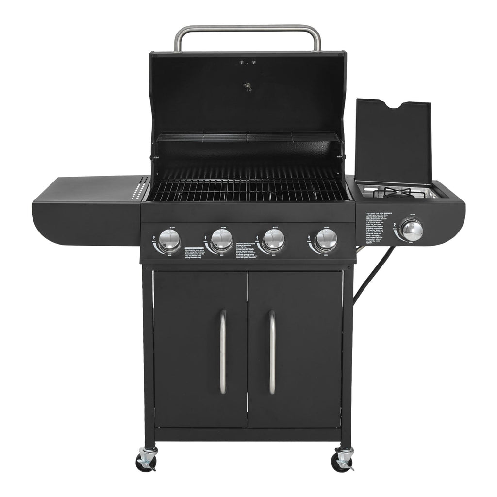 4 Burner Propane Gas Grill with Side Burner