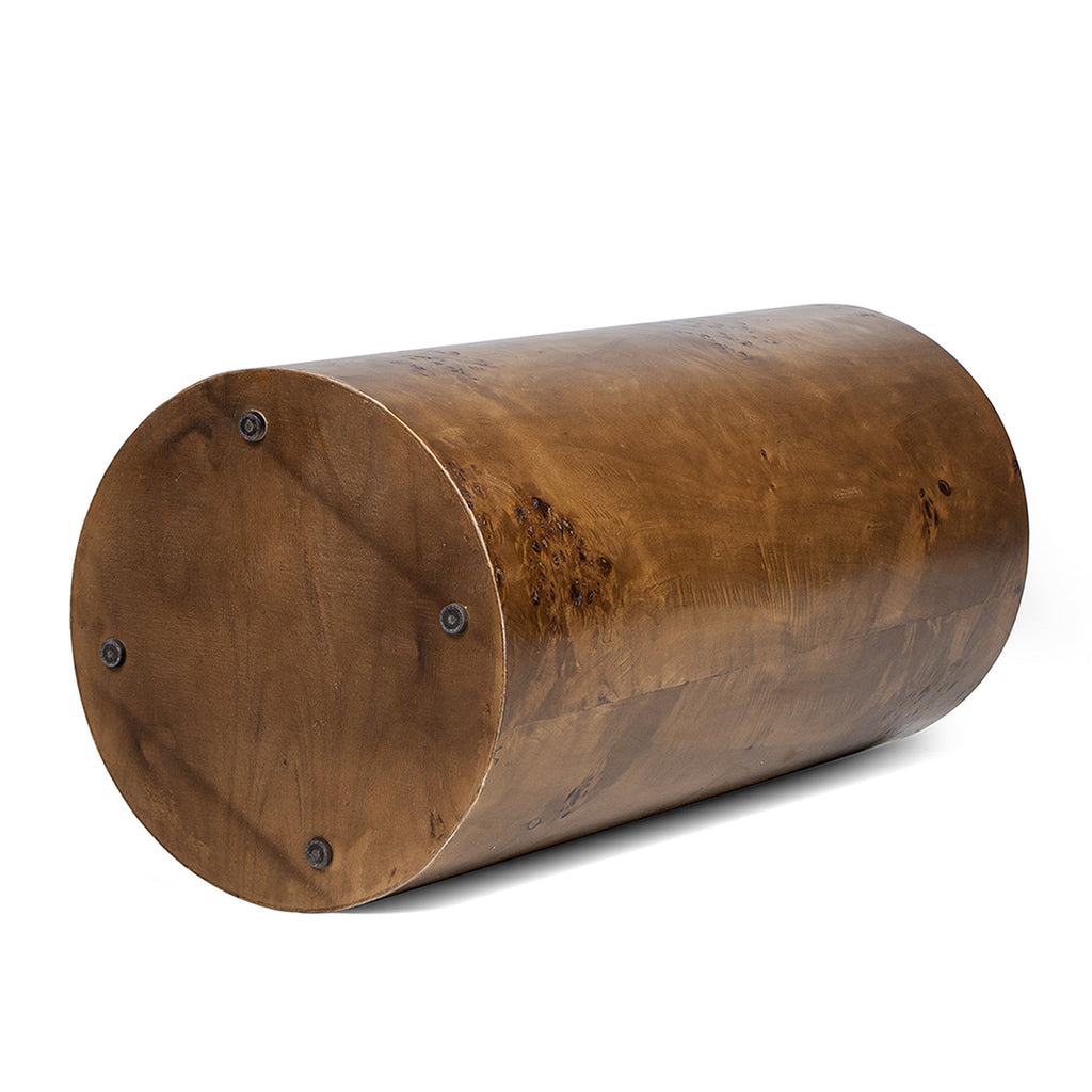 Nebula 29.5" Burl Accent Pillar Side Table