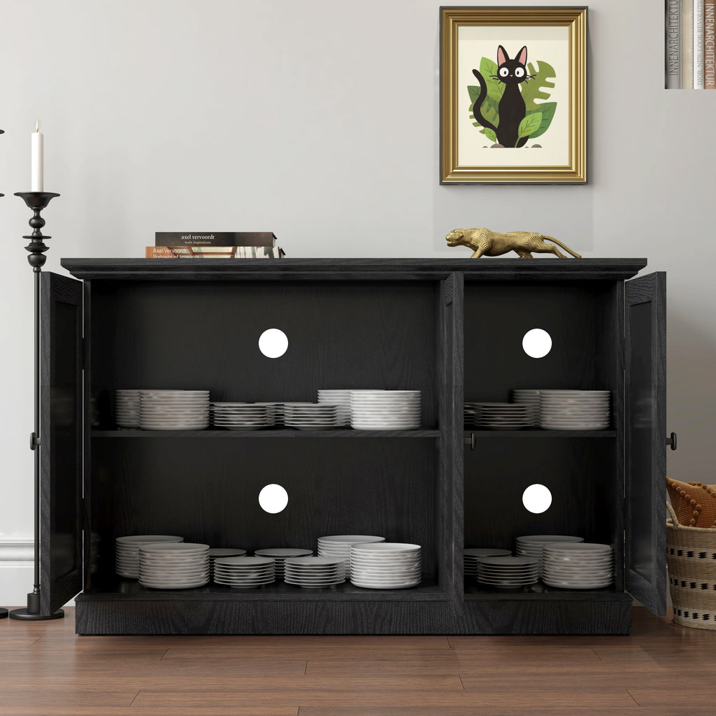 45" W Storage Cabinet with 3 Mirrored Acrylic Doors