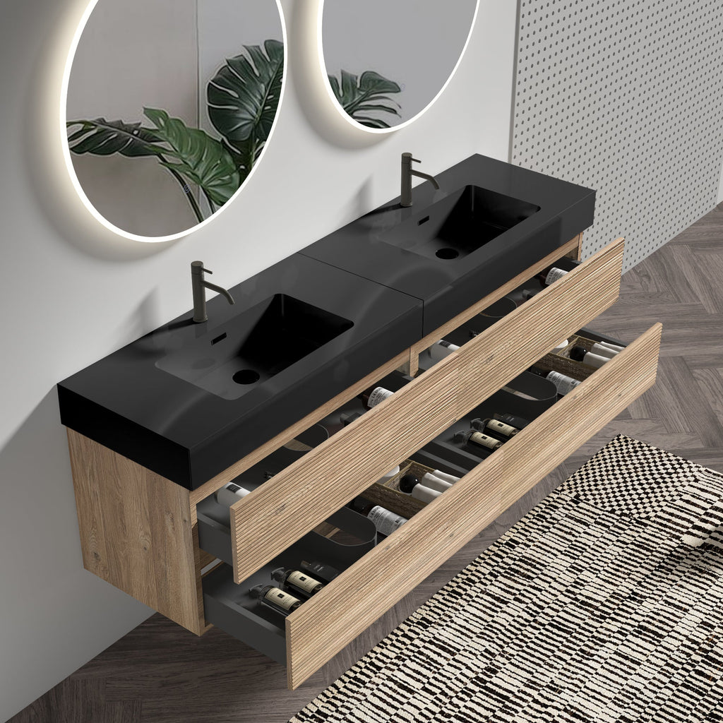 Grace 72" Mid-Century Modern Bathroom Vanity