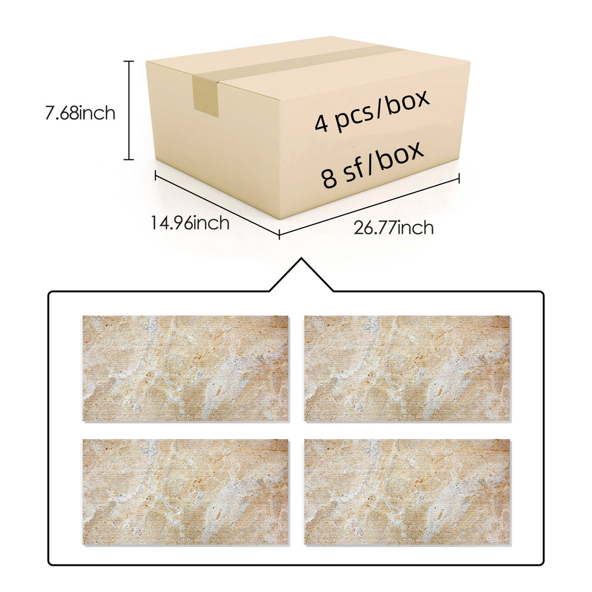 Gold Yellow Beige Natural Marble Wall Tiles