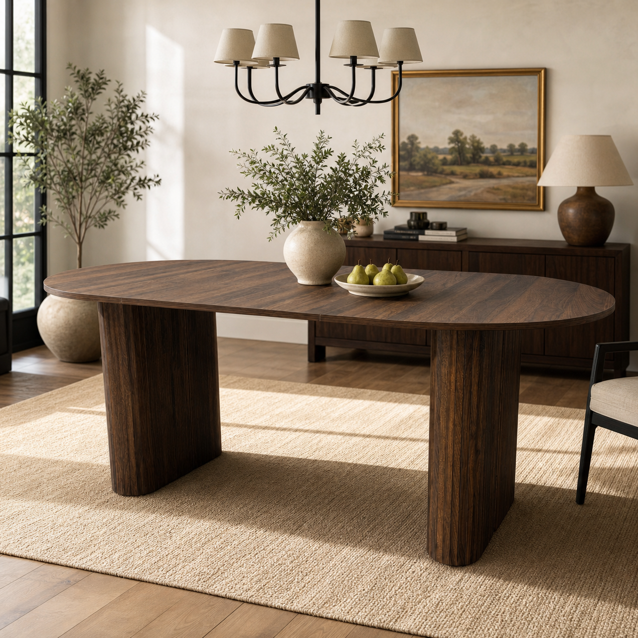70.8" Oval Kitchen Table for 4-8 People